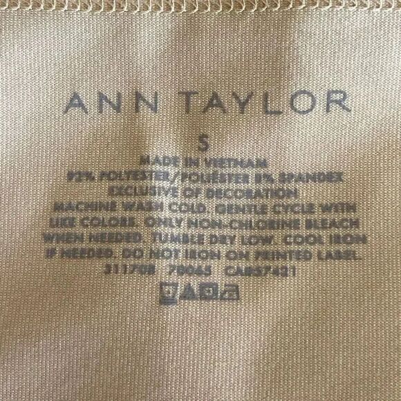 Ann Taylor Tan Solid Basic Undershirt Lightweight Camisole Tank Top SZ S # 1601 - Picture 7 of 10